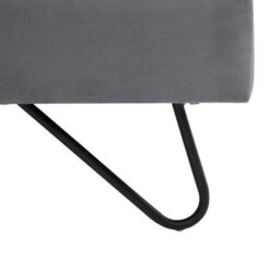Beliani Bed Velvet Lannion 160 X 200 Cm (Eu King Size) Dark Grey - thumbnail 8