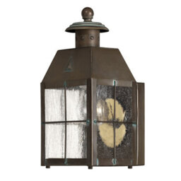 Luminosa Lighting Luminosa Hinkley Nantucket Outdoor Wall Lantern Aged Brass, Ip44