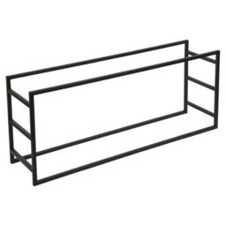 Urbn-Living Urbnliving 100Cm Width Large Horizontal Black Firewood Log Rack Storage Shelf Heavy Duty Steel Metal Holder Outdoor Store - thumbnail 8