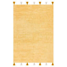 Beliani Kids Rug Kodinhi  Yellow 140 X 200 Cm Cotton - thumbnail 1