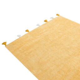Beliani Kids Rug Kodinhi  Yellow 140 X 200 Cm Cotton - thumbnail 4