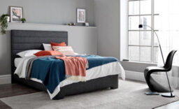 Europa Kaydian Appleby Ottoman Storage Bed: Slate Grey Fabric Contemporary Design With Spacious Storage - thumbnail 1