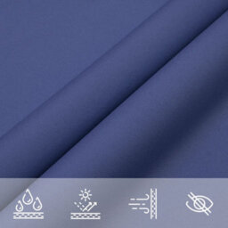 Berkfield Sunshade Sail Oxford Fabric Square 3X3 M Blue - thumbnail 7