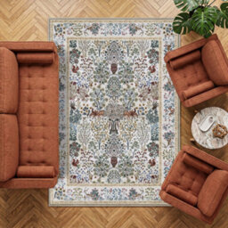 Decoranddecor Area Rugs, Living Room Rugs, Washable Rugs, 160X230Cm, Non-Slip, Pet Friendly, Low Pile, Persian Rug - Thalia - thumbnail 3