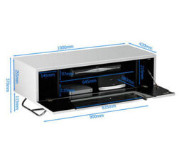 Alphason Dorel Home Chromium Tv-Stand With 1 Flap White, 1000mm - thumbnail 2