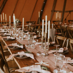 Gold Candelabra - Dinner Table Centrepiece - Gold Candlestick Wedding Centrepiece - Candelabra - thumbnail 4