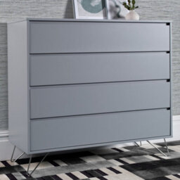 Sofia 4 Drawer Chest Harbour Mist With Stainless Steel Feet - thumbnail 2