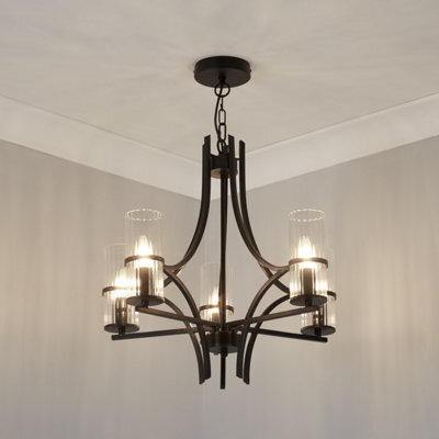 Pagazzi Lighting Pagazzi Davina 5 Light Black Pendant Chandelier - image 1