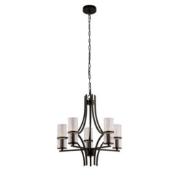 Pagazzi Lighting Pagazzi Davina 5 Light Black Pendant Chandelier - thumbnail 5