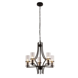 Pagazzi Lighting Pagazzi Davina 5 Light Black Pendant Chandelier - thumbnail 4