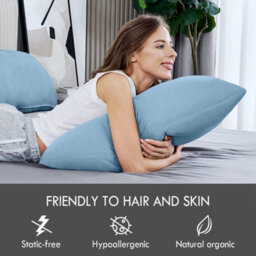 Bedlooms Dyed Pillowcase 3 Pair- Soft Plain Pillow Covers Light Blue Envelop Closure - Easy Care Pillowcase Bedding Set 50X75 Cm - thumbnail 4