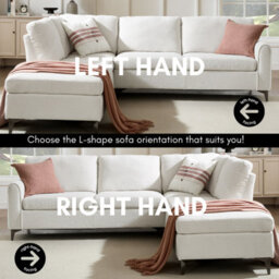 Home Detail Alyssum Left-Hand Facing Corner Sofa, White Boucle - thumbnail 4