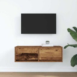 Berkfield Tv Cabinet Old Wood 80X31X25.5 Cm Engineered Wood - thumbnail 3