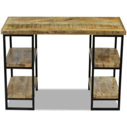 Berkfield Industrial Office Desk Mango Wood 110X50X76 Cm - thumbnail 6