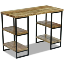 Berkfield Industrial Office Desk Mango Wood 110X50X76 Cm - thumbnail 3