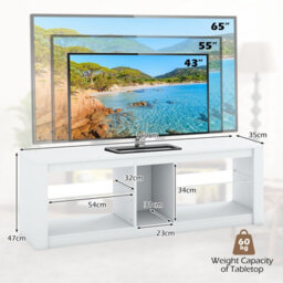 Gainoom Led Tv Stand For 65 Inch Tvs Gaming Entertainment Center W/ Open Storage - thumbnail 2