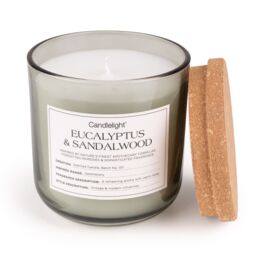 Candlelight Green Cork Lid Eucalyptus & Sandalwood Small Jar Candle - thumbnail 4