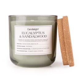 Candlelight Green Cork Lid Eucalyptus & Sandalwood Small Jar Candle - thumbnail 3