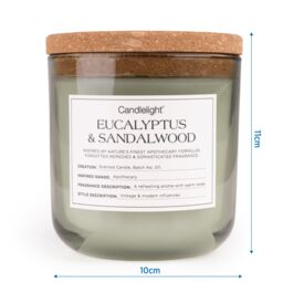 Candlelight Green Cork Lid Eucalyptus & Sandalwood Small Jar Candle - thumbnail 6