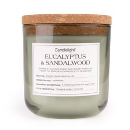 Candlelight Green Cork Lid Eucalyptus & Sandalwood Small Jar Candle - thumbnail 2