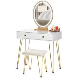 Vanity Table Set Dressing Table With 2 Drawers - thumbnail 6