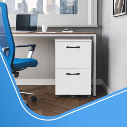 Ledrem File Cabinet For Home Office, Filing Cabinet With 2 Drawers, Rolling Printer Stand With Hanging Rail For A4 - thumbnail 3