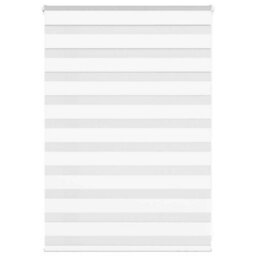 Berkfield Zebra Blind White 110X100 Cm Fabric Width 105.9 Cm Polyester - thumbnail 1