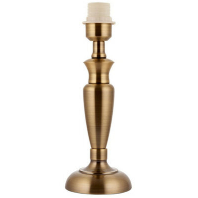 Brass Table Lamp Light 310mm Tall Aged Metal Base Only Classic Desk Sideboard - image 1