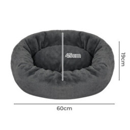 Skylos Small Dog Bed Donut Cushion Soft Plush Calming Washable Pet Bed - thumbnail 9