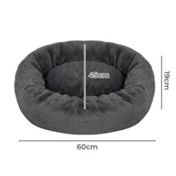 Skylos Small Dog Bed Donut Cushion Soft Plush Calming Washable Pet Bed - thumbnail 4