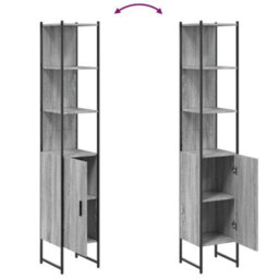 Berkfield Bathroom Cabinet Grey Sonoma 33X33X185.5 Cm Engineered Wood - thumbnail 9