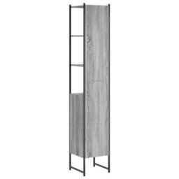 Berkfield Bathroom Cabinet Grey Sonoma 33X33X185.5 Cm Engineered Wood - thumbnail 8
