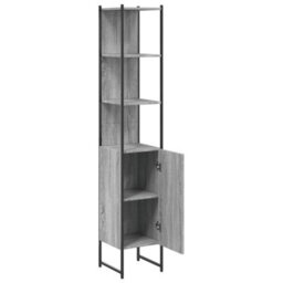 Berkfield Bathroom Cabinet Grey Sonoma 33X33X185.5 Cm Engineered Wood - thumbnail 5