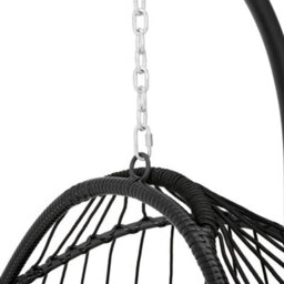 Thehotsale Outdoor Garden 195Cm H Hanging Chair With Stand And Cushion In Grey - thumbnail 8