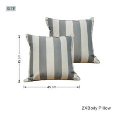 Abrihome Outdoor Waterproof Garden Cushion Covers For Outside Sofa Bedroom,45X45Cm (Set Of 4) - thumbnail 2