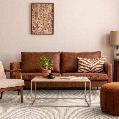 Cream Geometric Modern Rug Easy To Clean Living Room And Bedroom-120Cm X 170Cm - image 1