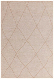 Cream Geometric Modern Rug Easy To Clean Living Room And Bedroom-120Cm X 170Cm - thumbnail 2