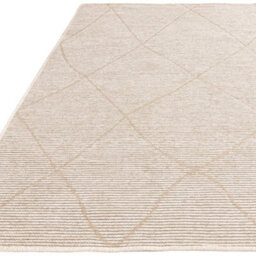 Cream Geometric Modern Rug Easy To Clean Living Room And Bedroom-120Cm X 170Cm - thumbnail 3
