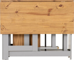 Seconique Santos Folding Drop Leaf Butterfly Dining Set Table 4 Chairs Grey Waxed Pine - thumbnail 4