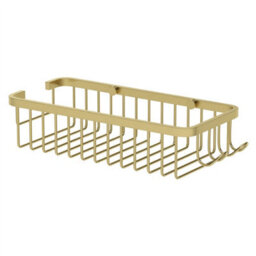 Aveli Bathroom Shower Caddy Accessory Gold Wall Mounted Modern Stylish Stainless Steel - thumbnail 2