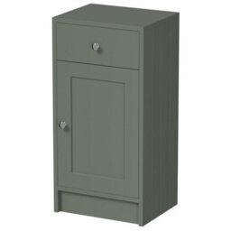 Affine Freestanding Bathroom Storage Unit Cabinet Green With Chrome Handles 400mm - thumbnail 4