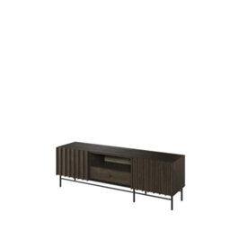 Arte Piemonte Dark Oak Effect Tv Cabinet (H)550mm  (W)1650mm (D)440mm  With Drawer And Open Compartment - thumbnail 3