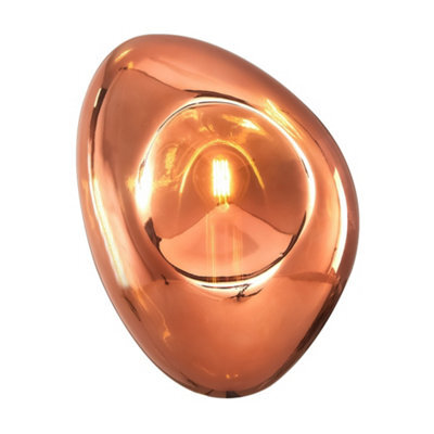 Luminosa Lighting Luminosa Mabell Modern Wall Lamp Copper, Glass Shade - image 1