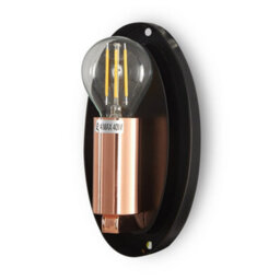 Luminosa Lighting Luminosa Mabell Modern Wall Lamp Copper, Glass Shade - thumbnail 3
