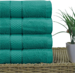 Casabella Towels Luxury 4 Pack Bath Sheets 100% Cotton Super Soft Quick Dry Highly Absorbent Bathroom Towels Jade - thumbnail 4