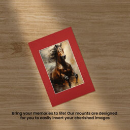 Ak Frames 6X4 Crimson Picture Mounts To Fit 4X3 Aperture Size - Mount Board Only (No Frame Included) - thumbnail 5