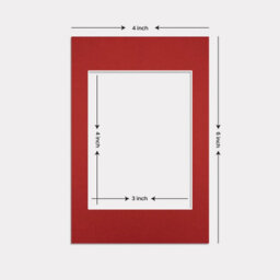 Ak Frames 6X4 Crimson Picture Mounts To Fit 4X3 Aperture Size - Mount Board Only (No Frame Included) - thumbnail 3
