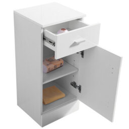 Sundaze 300mm Gloss White Bathroom Soft Close Cupboard And Drawer Storage Furniture Unit - thumbnail 3