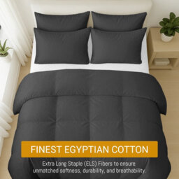 Pamposh 400 Thread Count Egyptian Cotton King Size Duvet Cover Set Premium Cotton Luxury Bedding Set With Zipper Closure - thumbnail 3