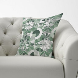 Warren Reed Designer Geometric Pastel Green Cushions 60Cm X 60Cm - thumbnail 2
